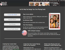 Tablet Screenshot of makemyplayingcards.com